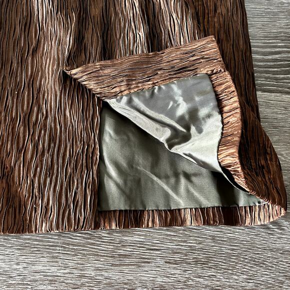 Vintage Fendi 365 Italy Brown Plisse Ruched Midi Dress 44 Textured Strap Dress - Picture 6 of 16